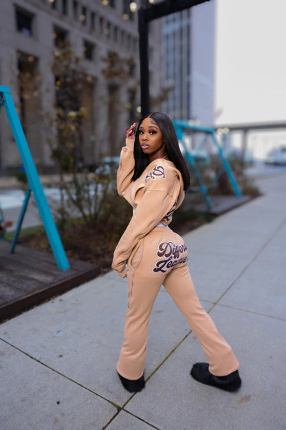 Women’s Rhinestone Sweatsuit Set